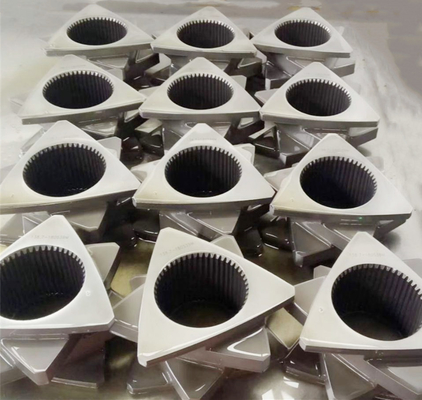 Alta resistenza all'usura Componenti a vite a doppia vite Extruder con trattamento di estinzione a vuoto Segmenti di pala a volo singolo